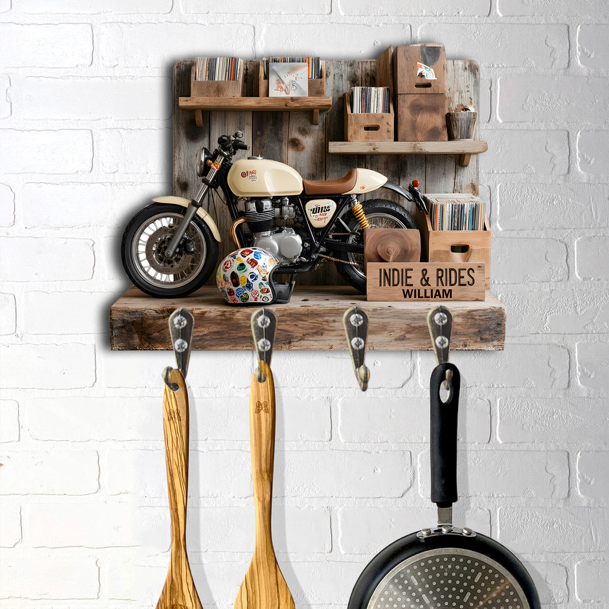 Motorcycle - Personalized Biker Custom Shaped Hanging Rack