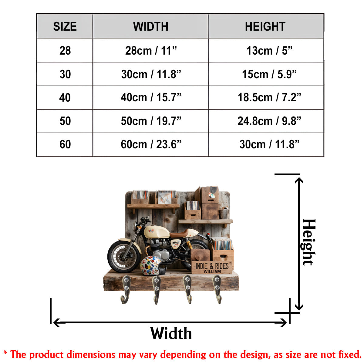 Motorcycle - Personalized Biker Custom Shaped Hanging Rack