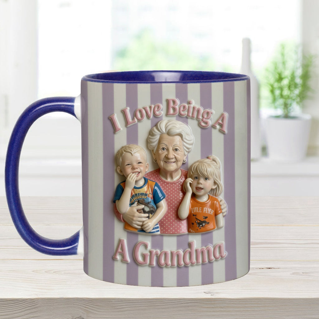 Love Being A Grandparents - Personalized Grandparents Accent Mug