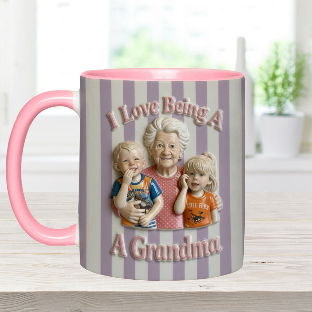Love Being A Grandparents - Personalized Grandparents Accent Mug