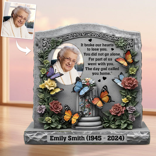 The Day God Called You Home - Personalized Memorial Custom Shaped Acrylic Plaque