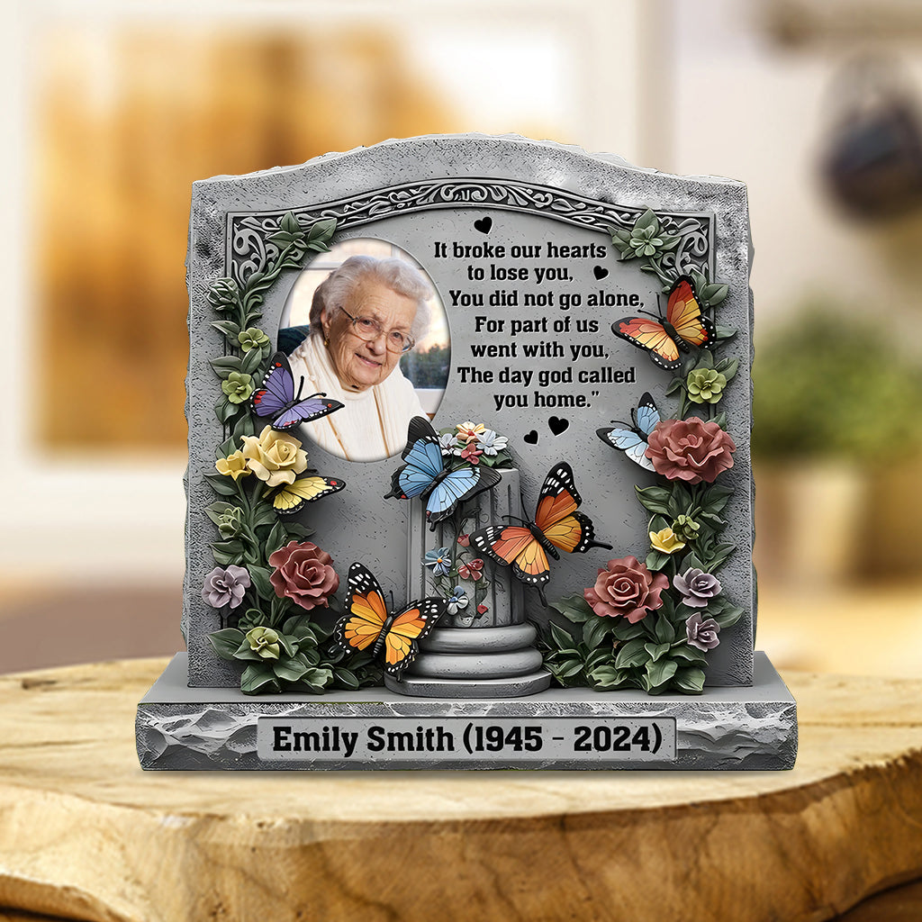 The Day God Called You Home - Personalized Memorial Custom Shaped Acrylic Plaque