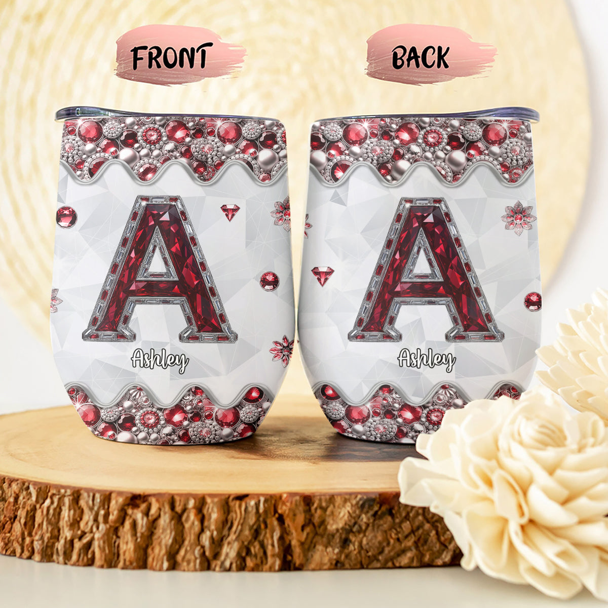 Custom Initial For Wine Lovers - Personalized Wine Tumbler