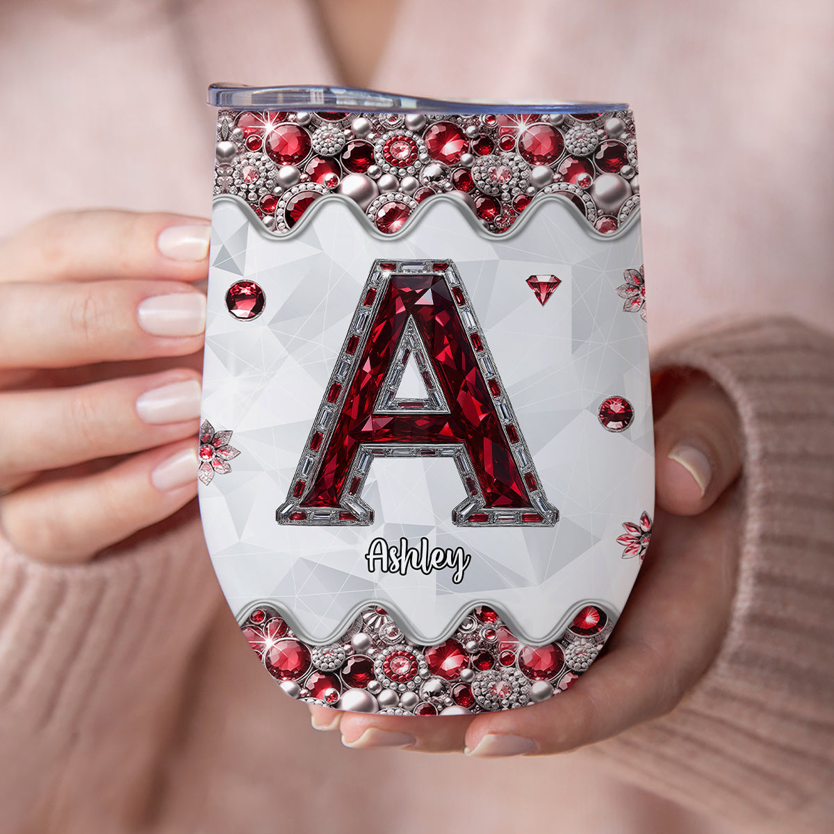 Custom Initial For Wine Lovers - Personalized Wine Tumbler