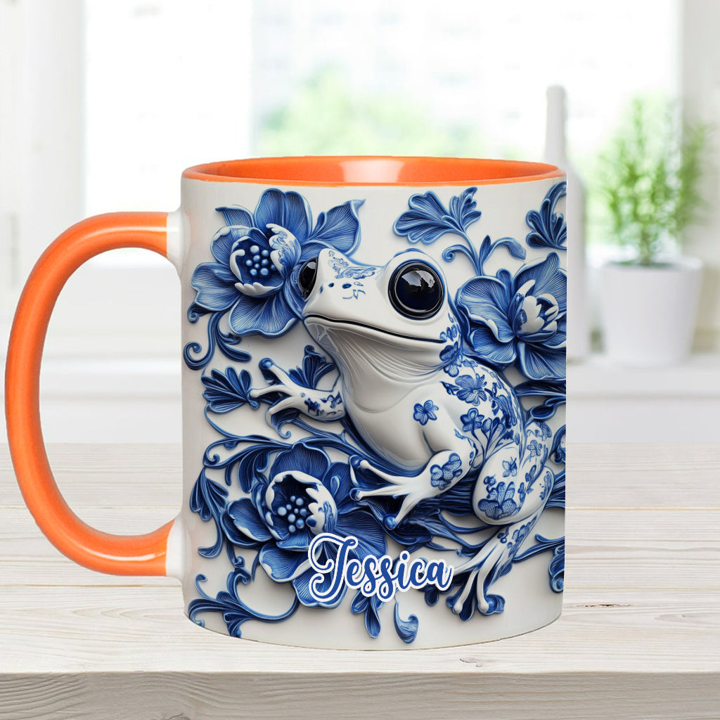 Porcelain Frog - Personalized Frog Accent Mug