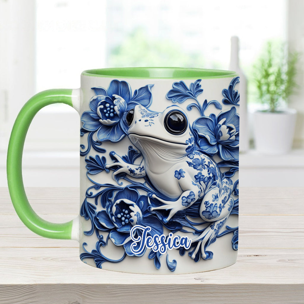 Porcelain Frog - Personalized Frog Accent Mug