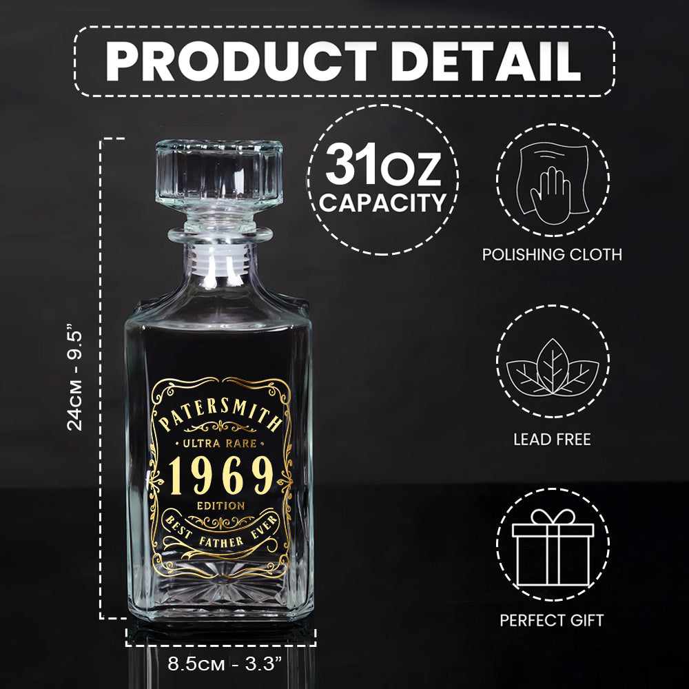 Best Gift For Wiskey Bourbon Cognac... Loving Dad Husband.... - Personalized Whisky Whiskey Decanter Set