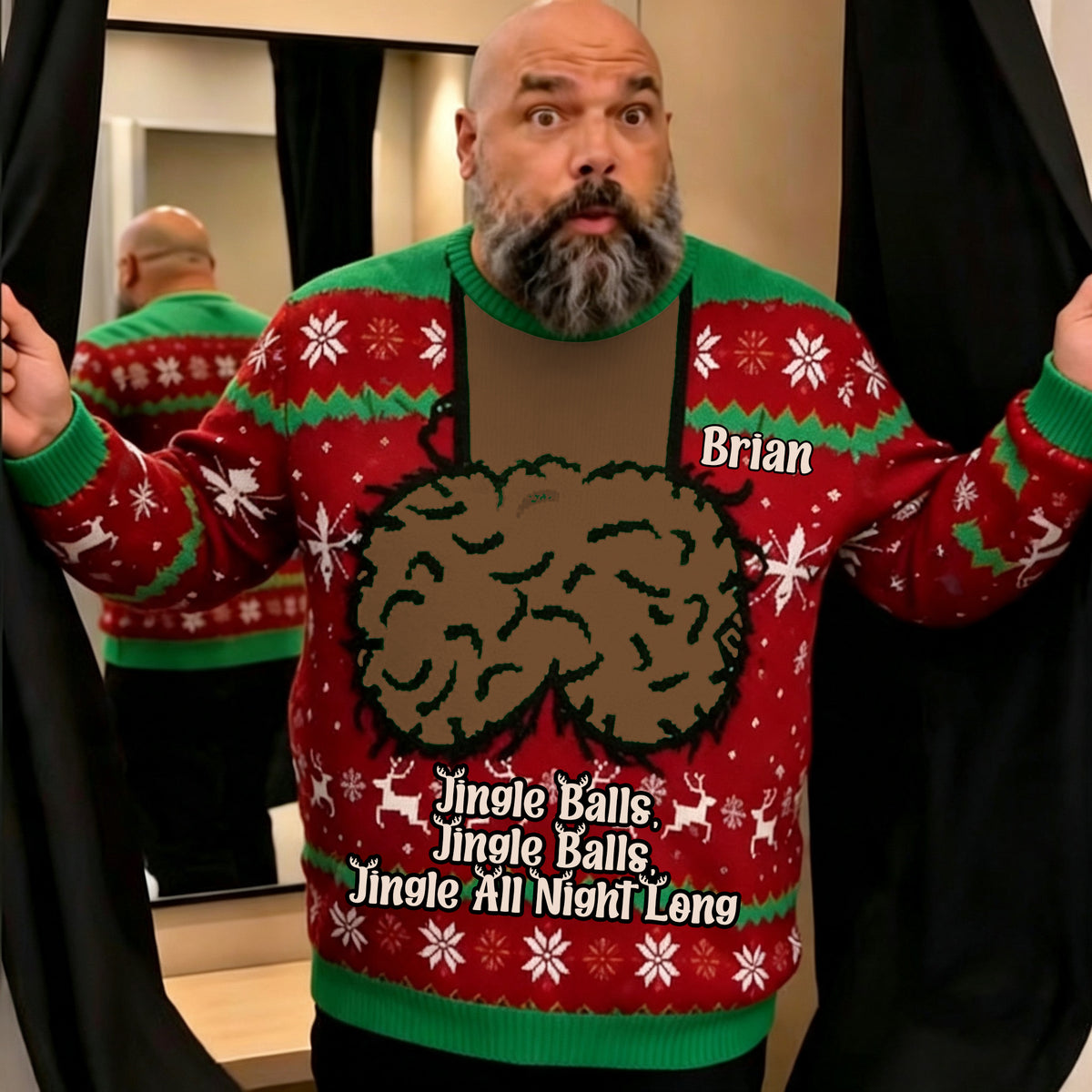 Jingle Balls - Personalized Spicy Couple Ugly Sweater