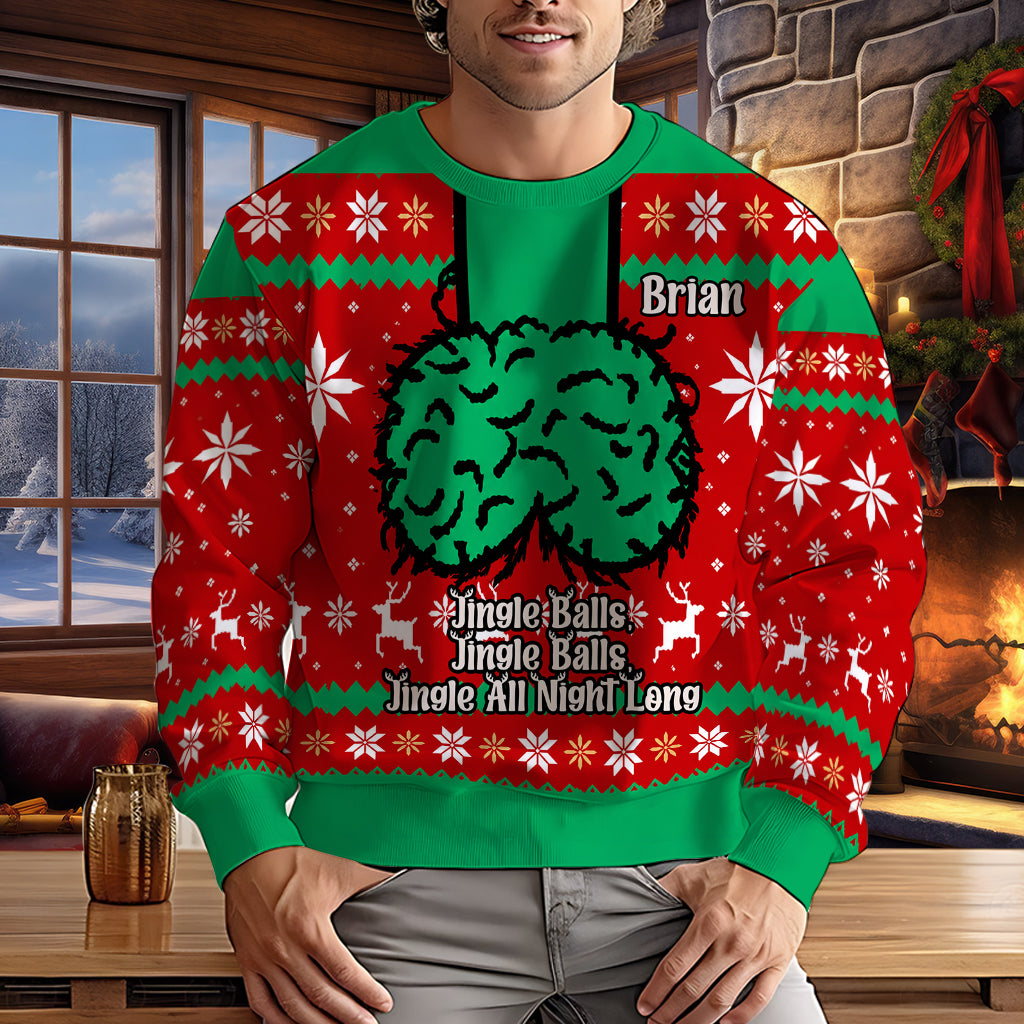 Jingle Balls - Personalized Spicy Couple Ugly Sweater