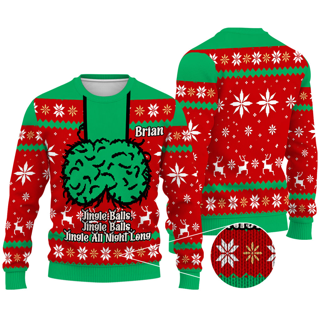 Jingle Balls - Personalized Spicy Couple Ugly Sweater