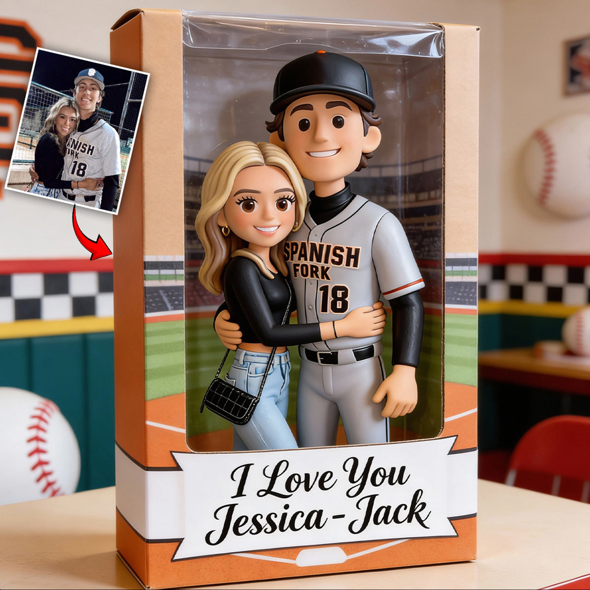 Love Baseball - Personalized Baseball Custom Shaped Acrylic Plaque