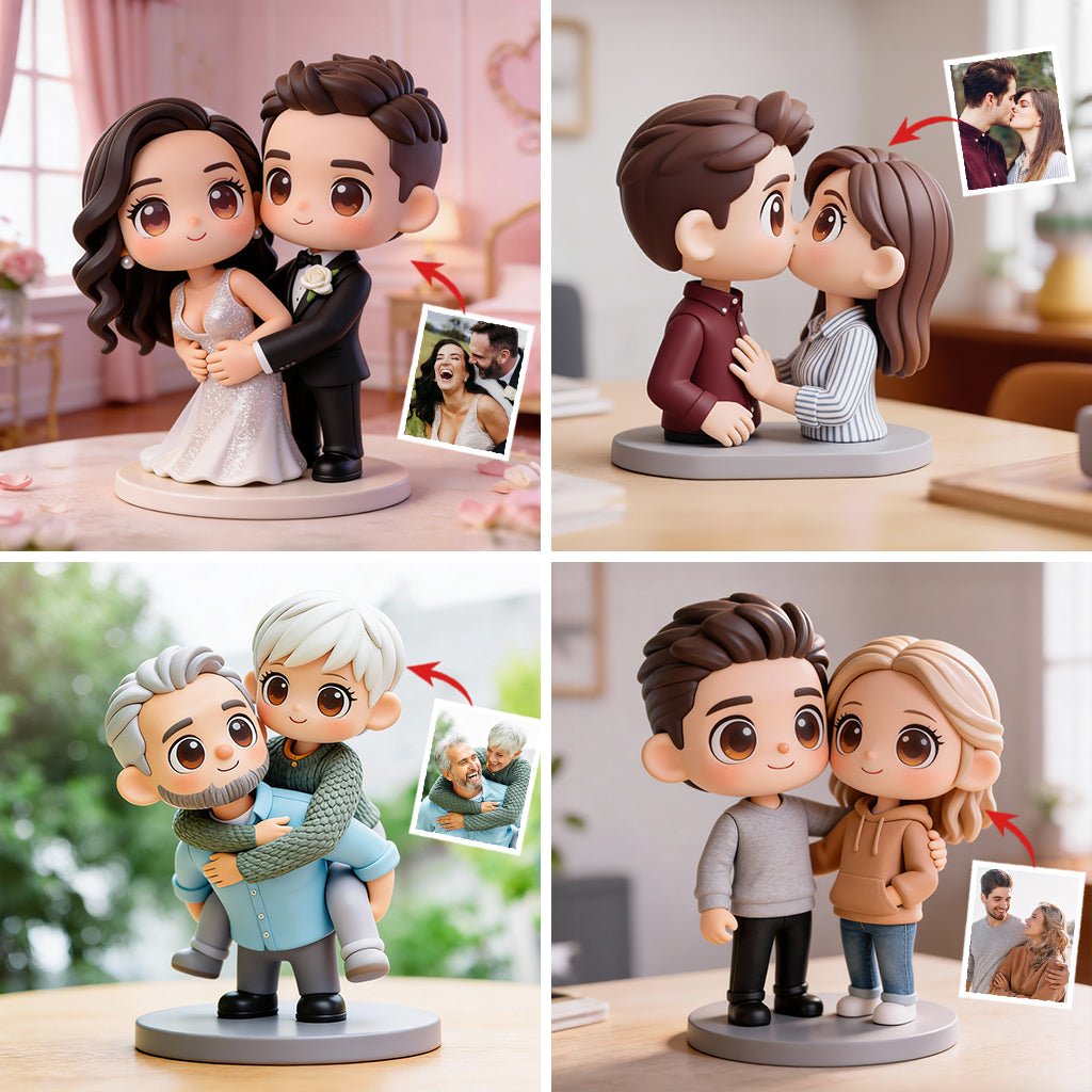 Gift For Her, Gift For Him - Personalized Couple Custom Made 3D Minifigure