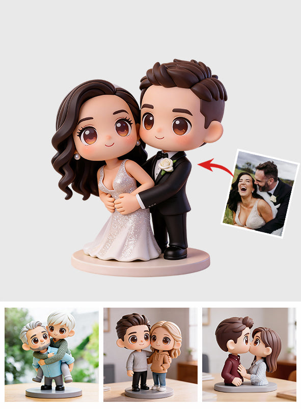 Gift For Her, Gift For Him - Personalized Couple Custom Made 3D Minifigure