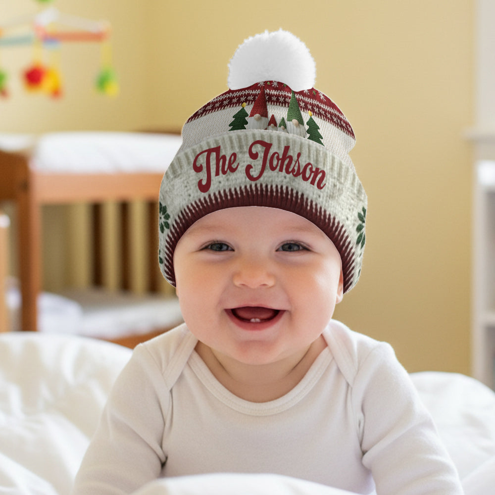 Gnome Family Christmas - Personalized Family Beanie Hat