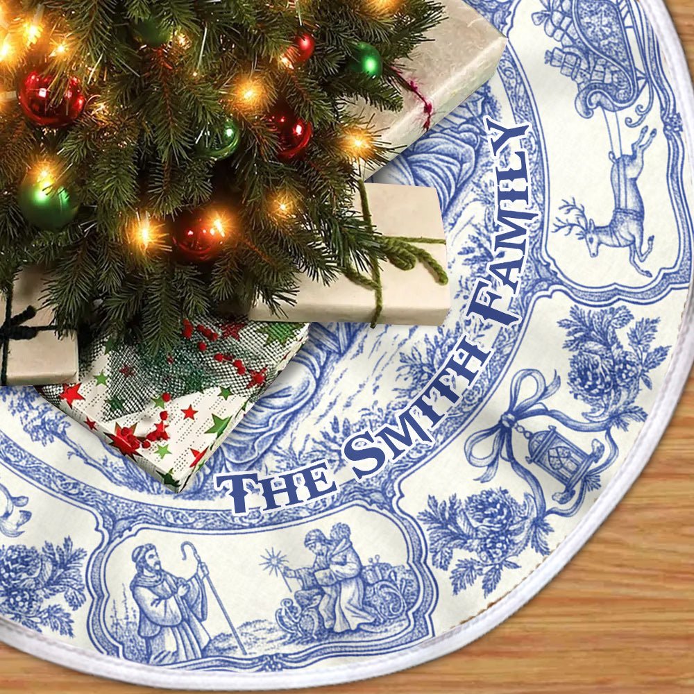 God Bless Our Family - Personalized Christian Tree Skirt