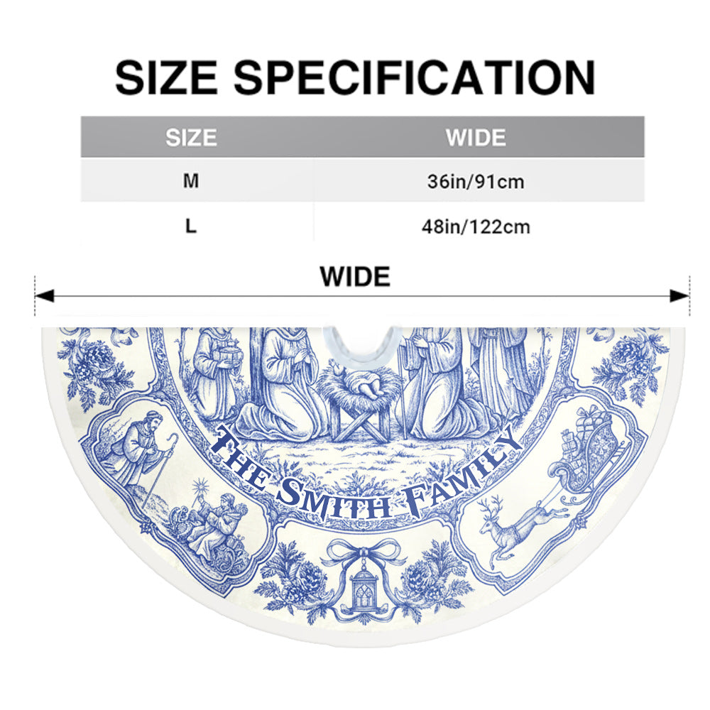 God Bless Our Family - Personalized Christian Tree Skirt