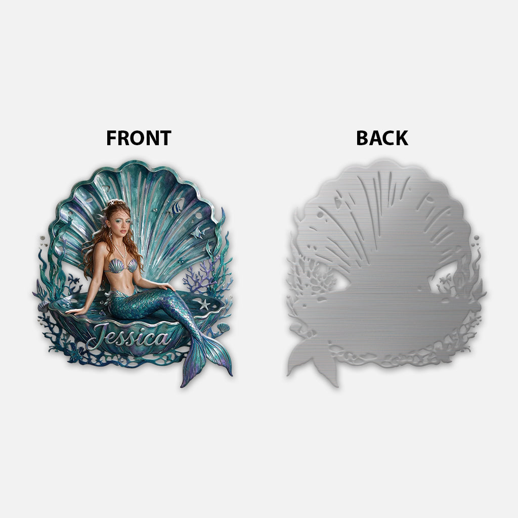 Mermaid Lovers Room Decoration - Personalized Mermaid 3D Printed Cut Metal Sign