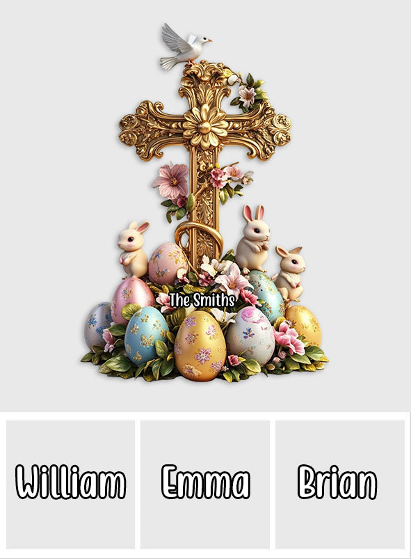 Lovely Rabbits - Personalized Christian Shaped Car Visor Clip