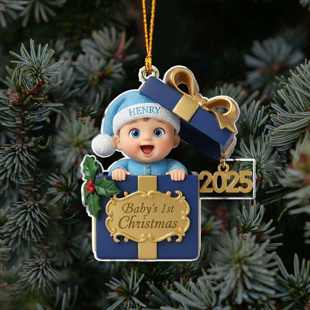 Baby's 1st Christmas - Personalized Newborn Ornament