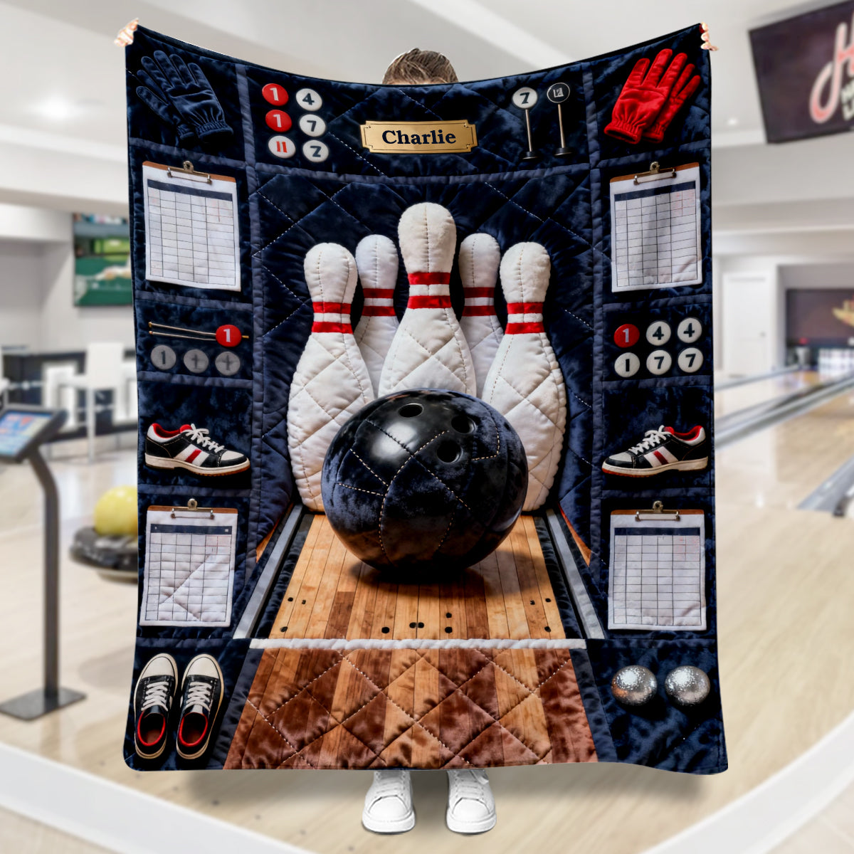 Love Bowling - Personalized Bowling Blanket