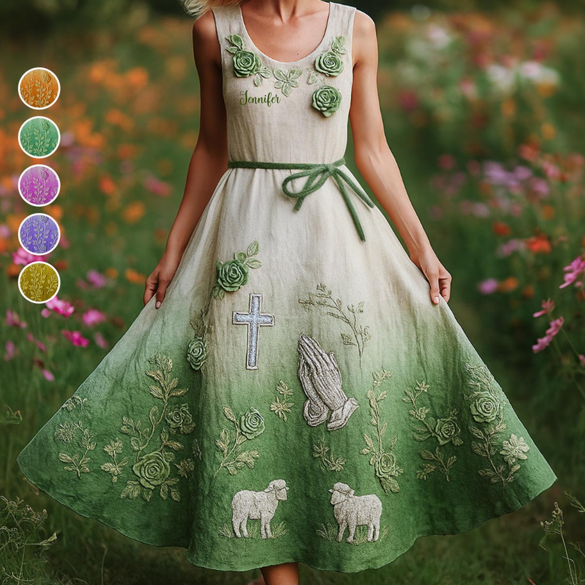 Faith Hope Love - Personalized Christian Sleeveless Dress