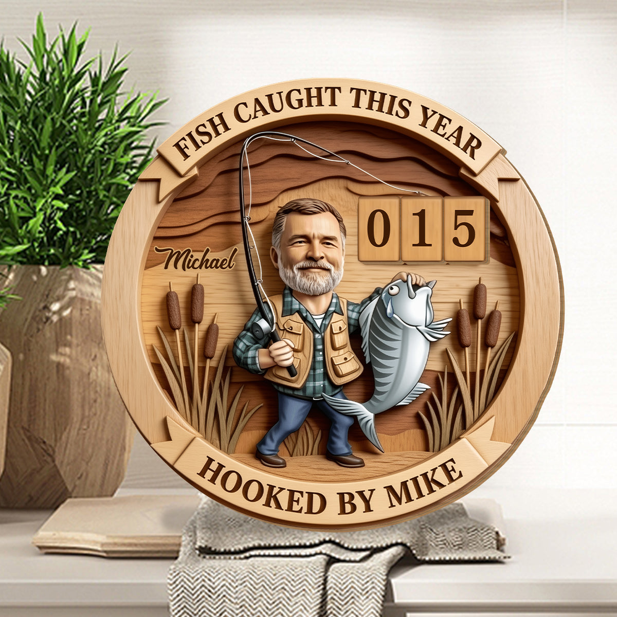Fish Caught This Year - Personalized Fishing Interchangeable Plaque