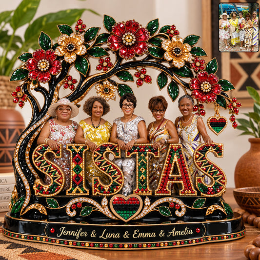 Black Women Sisterhood - Personalized Bestie 2-Side Printed Acrylic Plaque