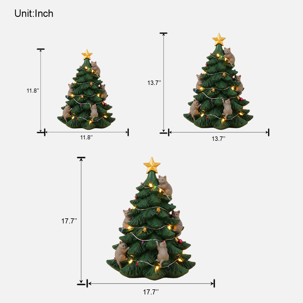 Naught Cats Christmas Tree Pet Lovers - Personalized Cat Custom Shaped Wood Sign