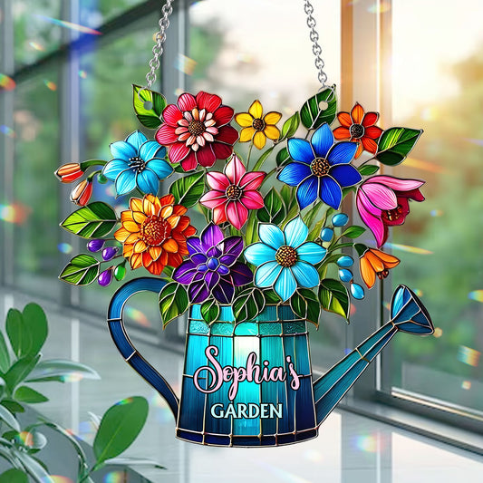 Love Gardening - Personalized Gardening Window Hanging Suncatcher Ornament