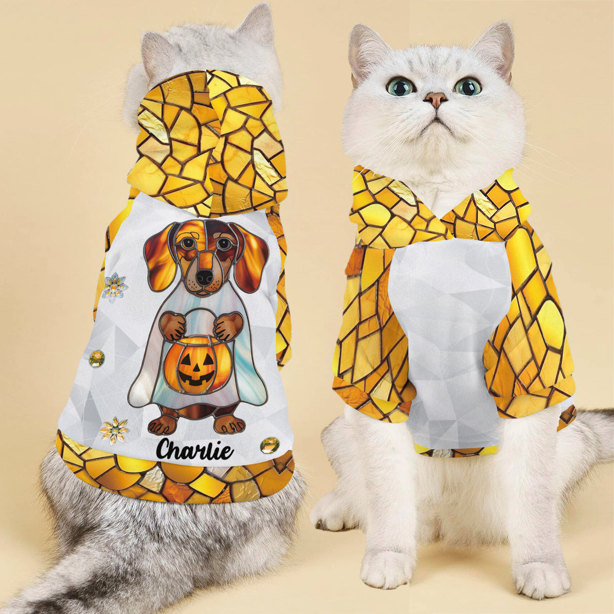Hello Fall - Personalized Dog Pet Hoodie