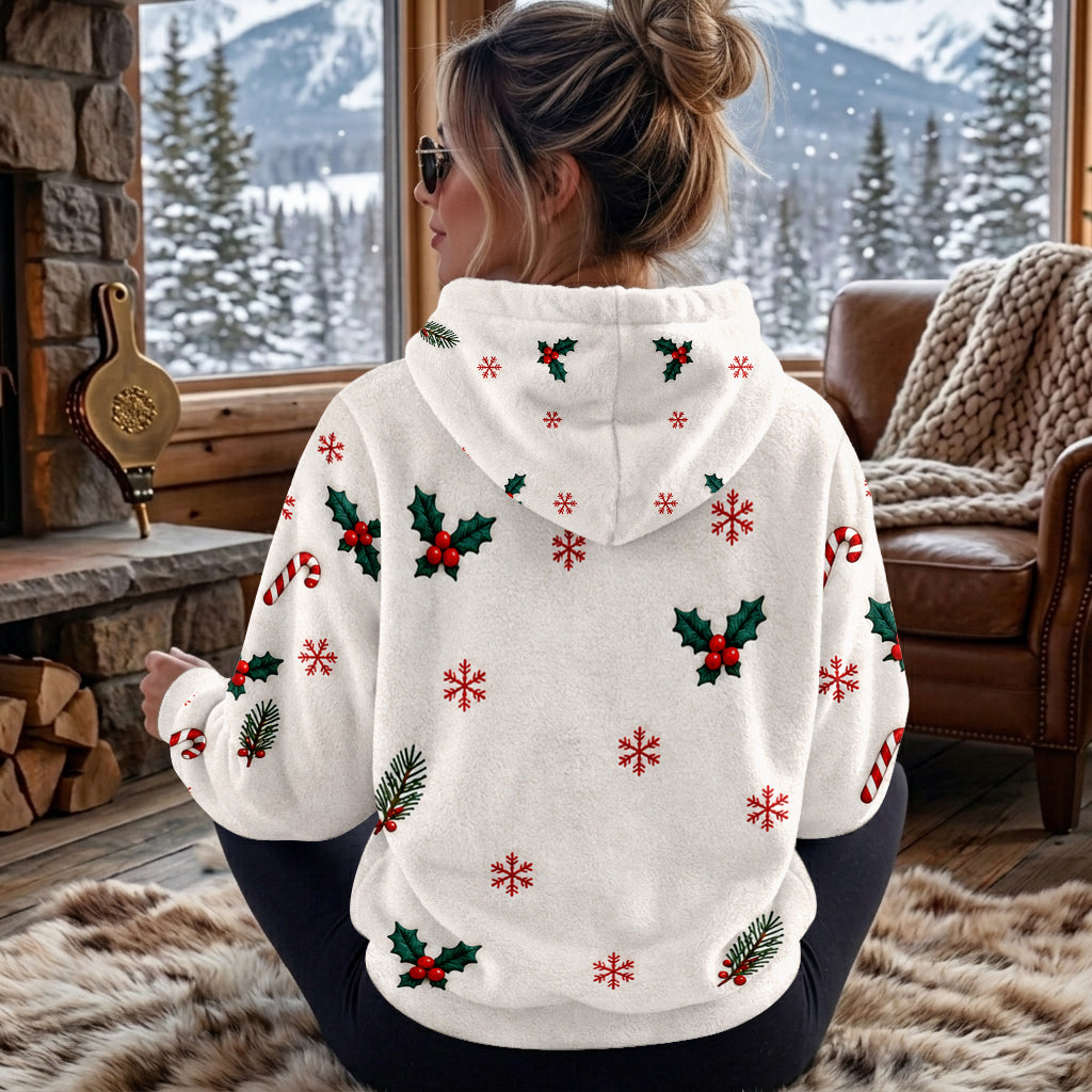 Merry Christmas - Personalized Kid Fleece Hoodie