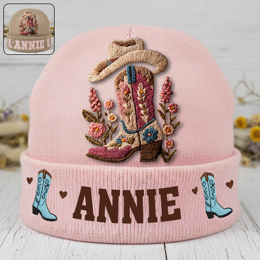 Cowgirl Spirit - Personalized Cowgirl Beanie Hat