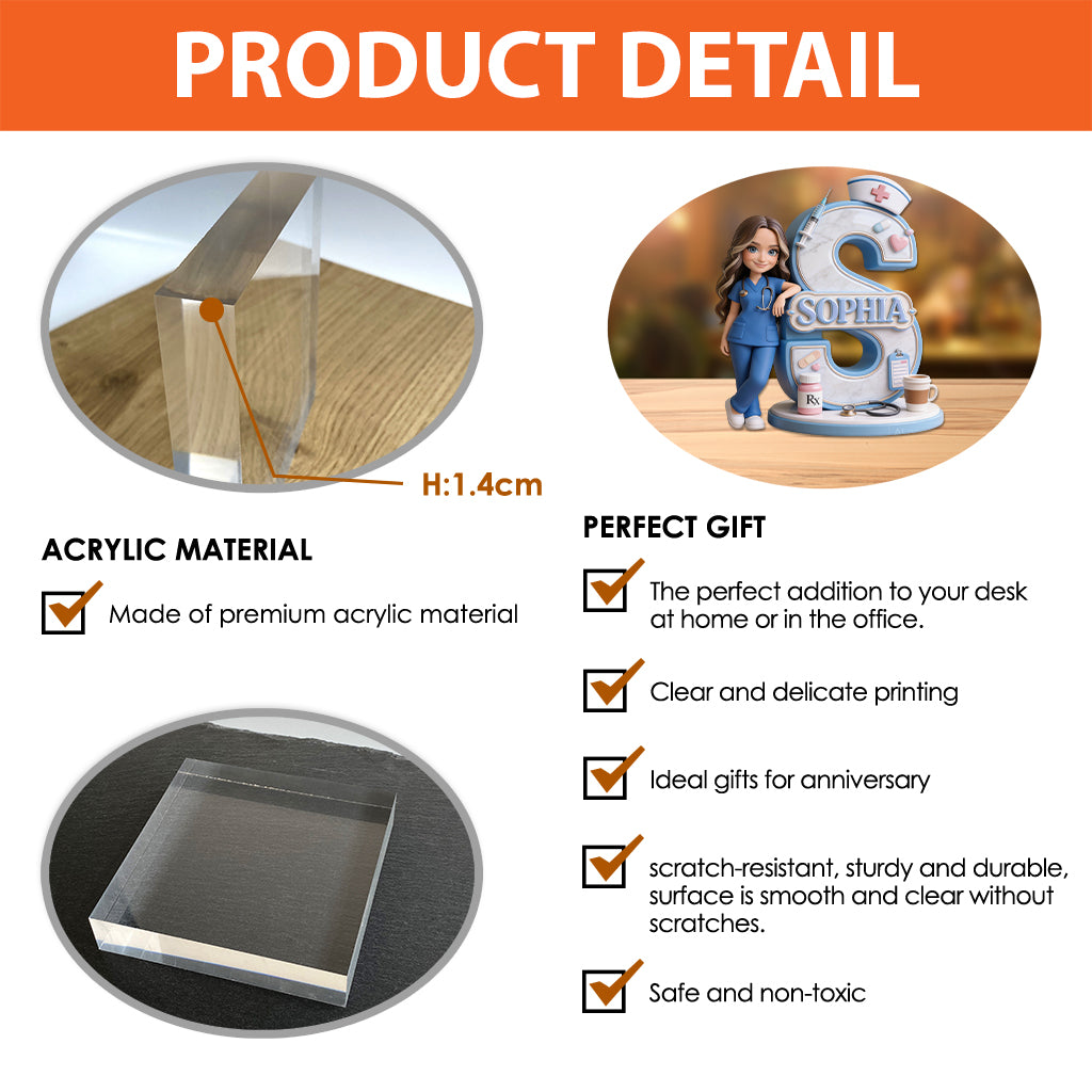 Custom Any Photo - Personalized Nurse Custom Shaped Acrylic Plaque