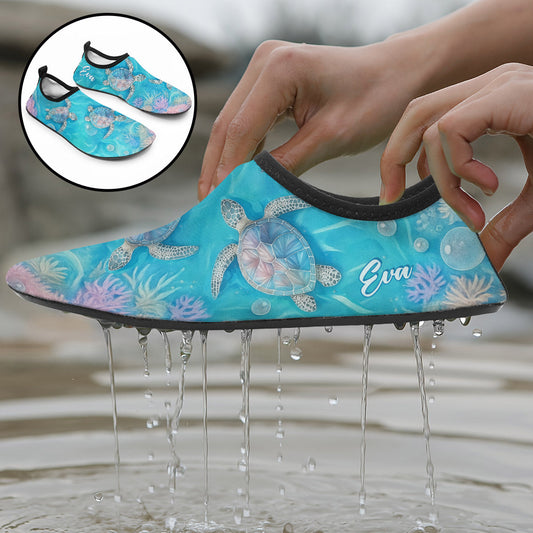 Love Turtles - Personalized Turtle Water Shoes