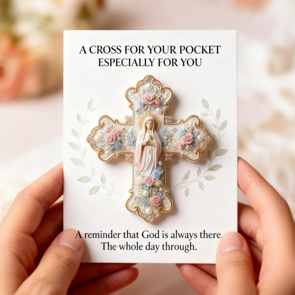 A Pocket Hug Like God Is Always With You - Personalized Christian Pocket Hug Card