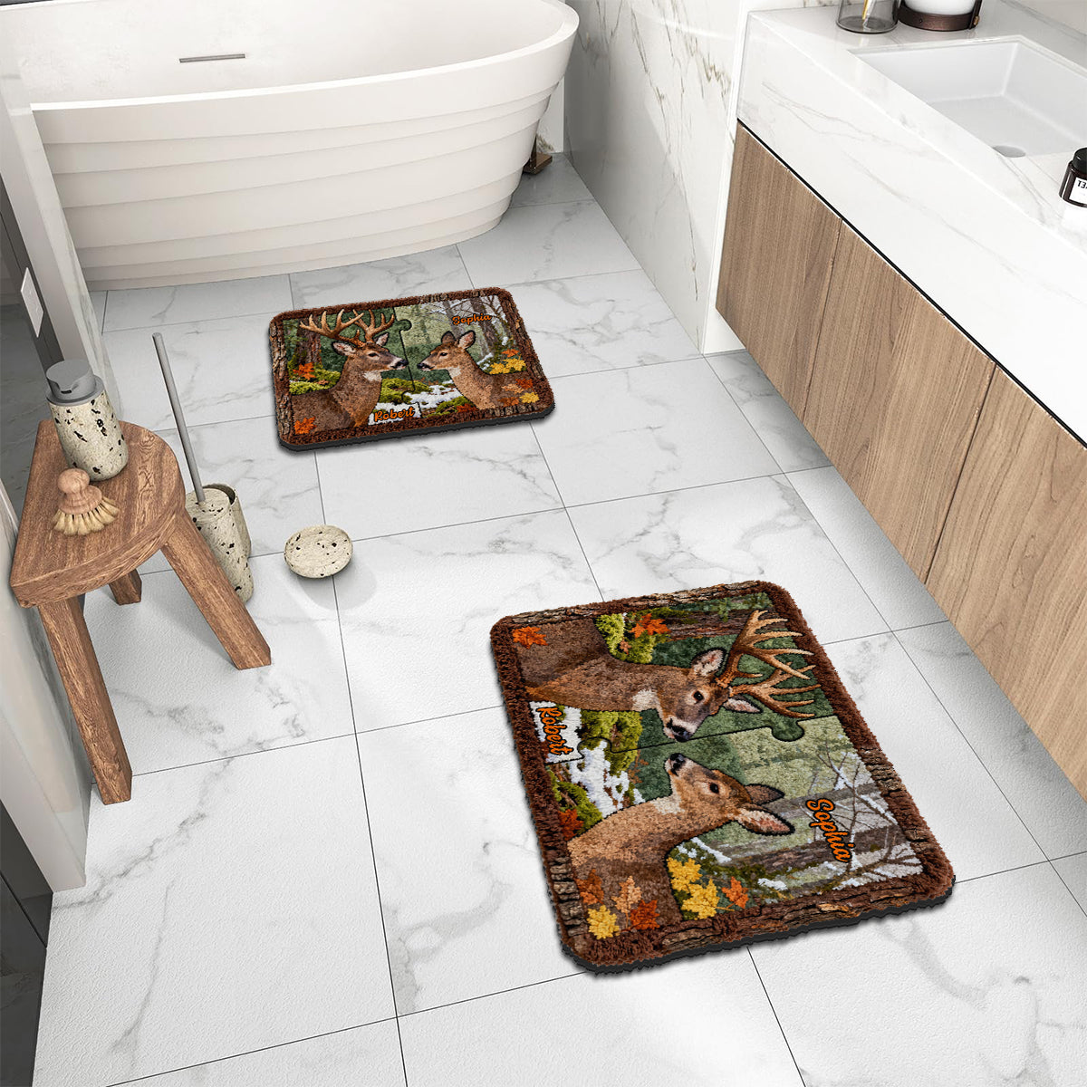 Perfect Gift For Couple - Personalized Hunting Non-Slip Tufted Rug