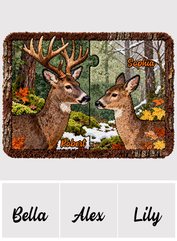 Perfect Gift For Couple - Personalized Hunting Non-Slip Tufted Rug