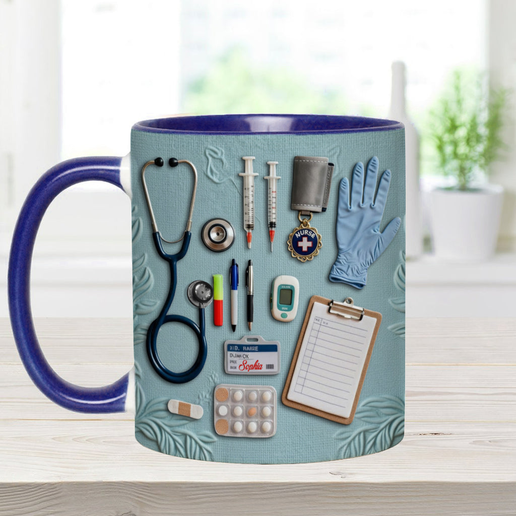 Nurse Life - Personalized Nurse Accent Mug