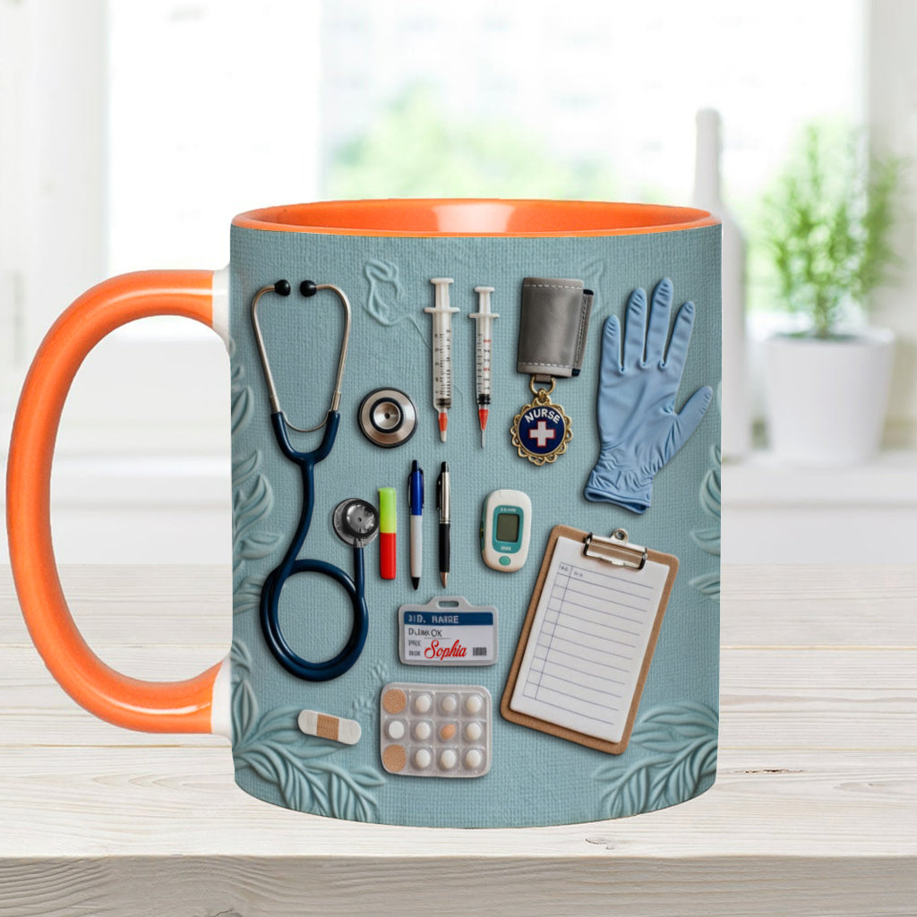 Nurse Life - Personalized Nurse Accent Mug