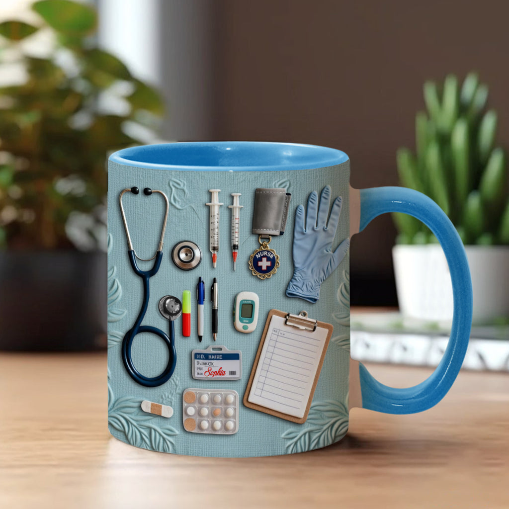 Nurse Life - Personalized Nurse Accent Mug