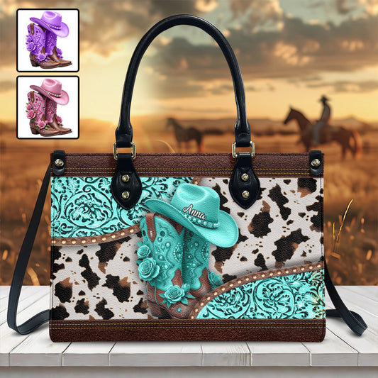 Western Cowgirl Boots - Personalized Cowgirl Leather Handbag