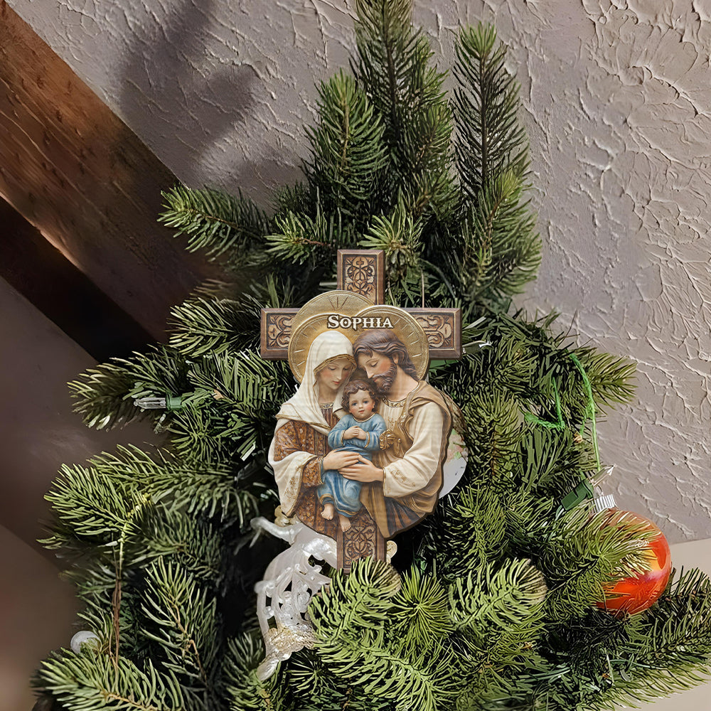 The Holy Family - Personalized Christian Tree Topper