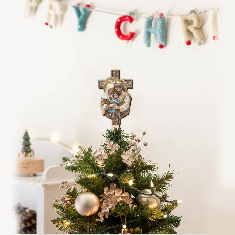 The Holy Family - Personalized Christian Tree Topper