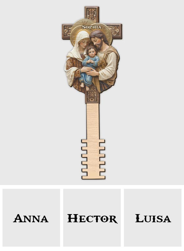 The Holy Family - Personalized Christian Tree Topper