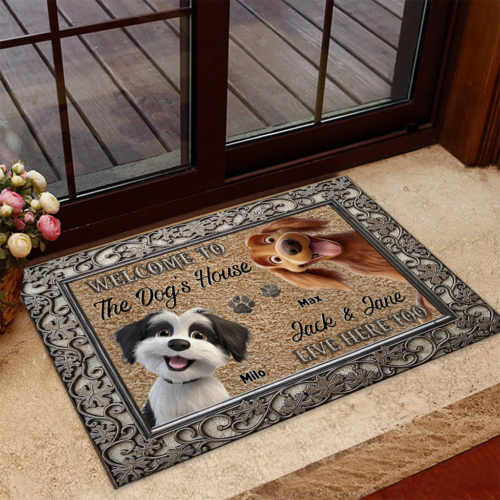 Welcome To The Dog House - Personalized Dog Doormat