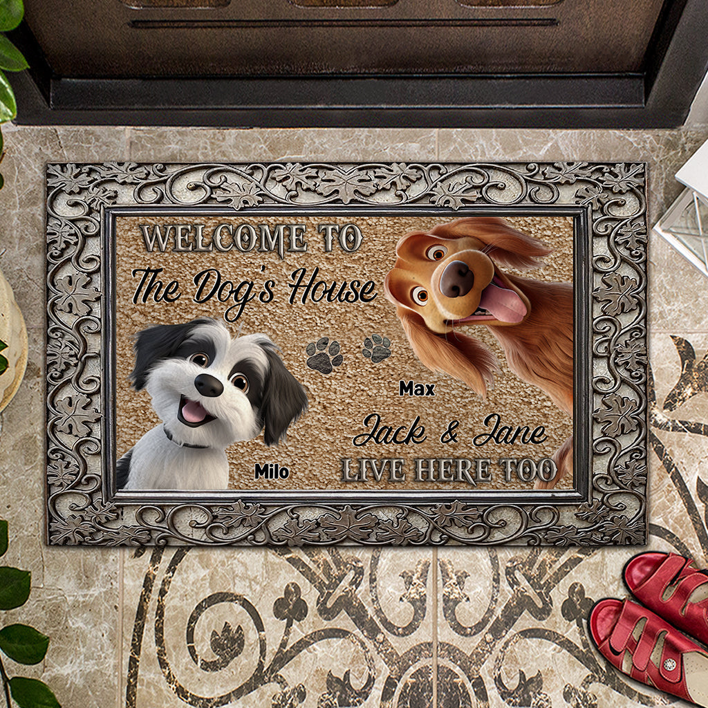 Welcome To The Dog House - Personalized Dog Doormat