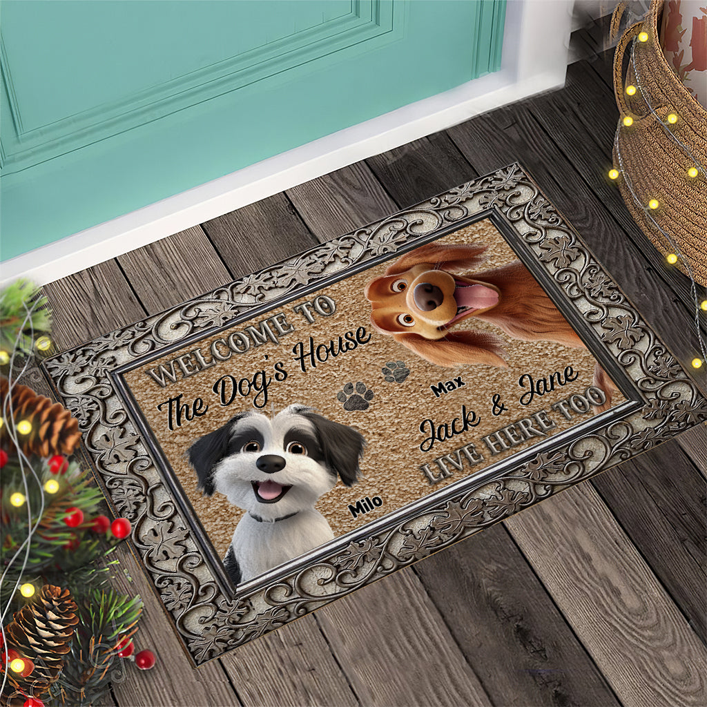 Welcome To The Dog House - Personalized Dog Doormat
