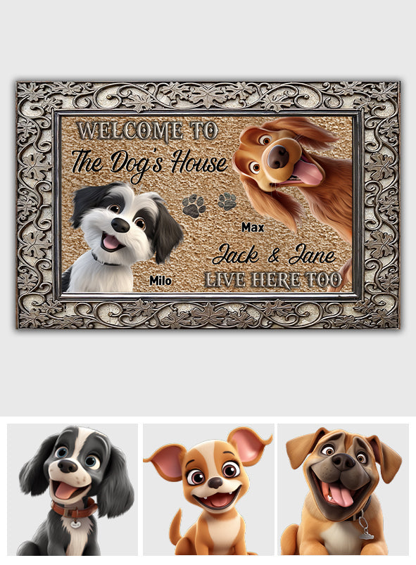 Welcome To The Dog House - Personalized Dog Doormat