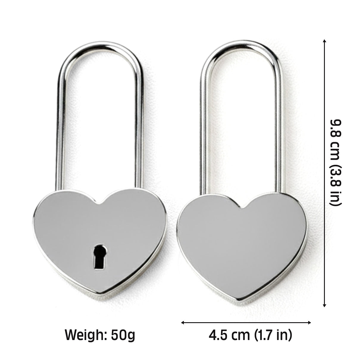 Locked In Love, Till Death Do Us Part - Personalized Skull Heart Padlock
