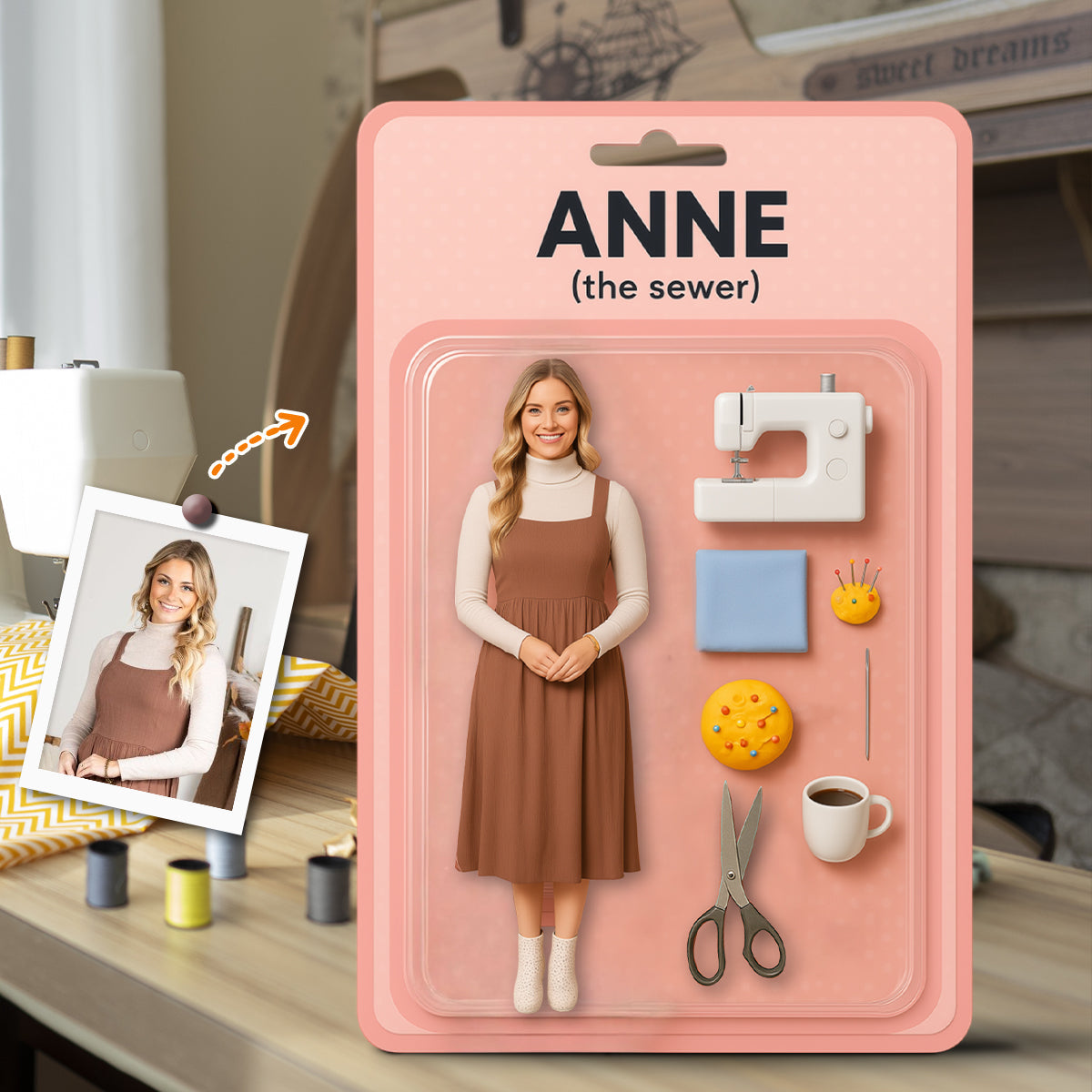 Custom Figure From Photo - Personalized Sewing Custom Shaped Acrylic Plaque